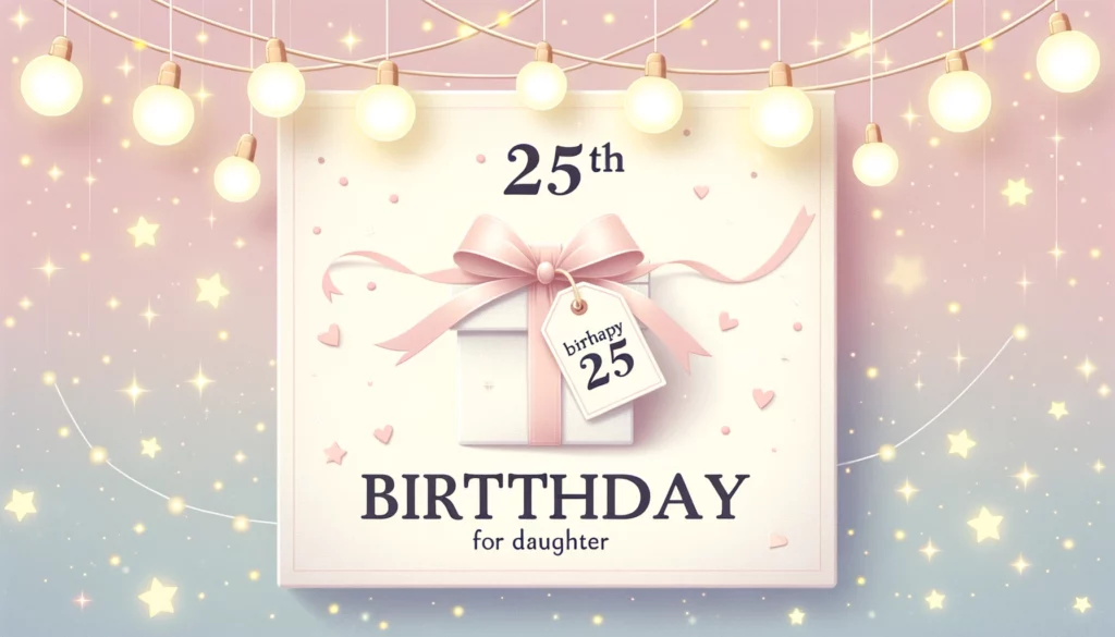 25th Birthday Wishes for Daughter