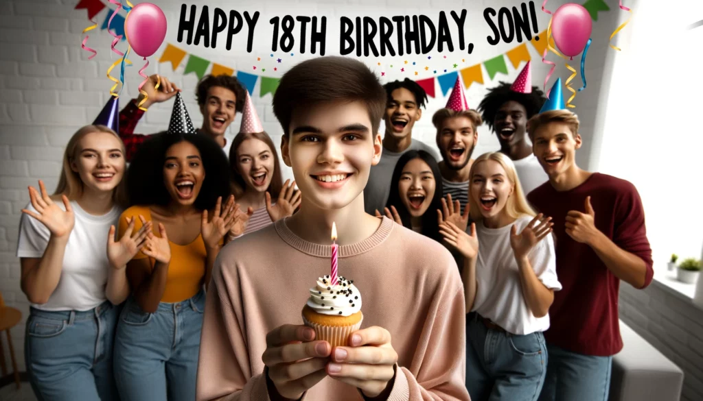 Photo of a diverse group of teenagers celebrating